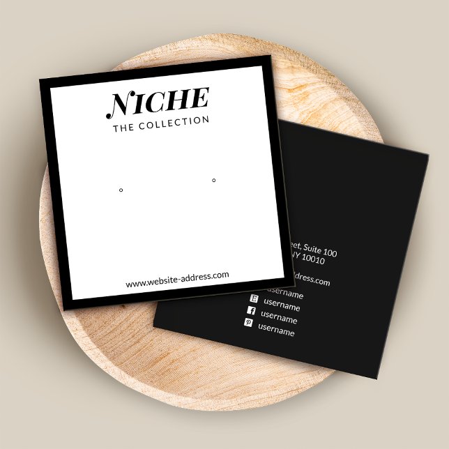 Stilvolles Chic Modern White Earring Juwelier Disp (Von Creator hochgeladen)