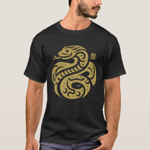 Stilvolles chinesisches Neujahr der Schlange 2025 T-Shirt