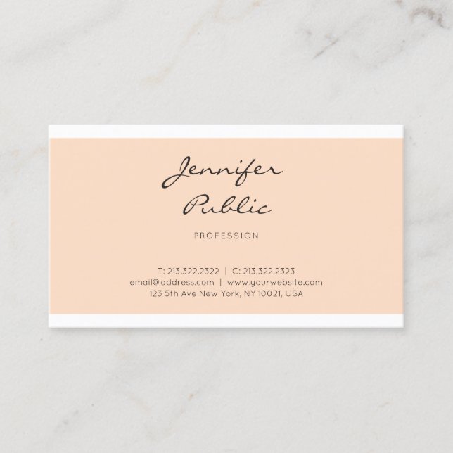 Stilvolles Clean Graphic Design Trendy Schlicht Lu Visitenkarte (Vorderseite)
