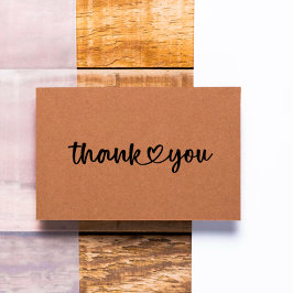 Stilvolles Danke-Schrift-Herz Gummistempel