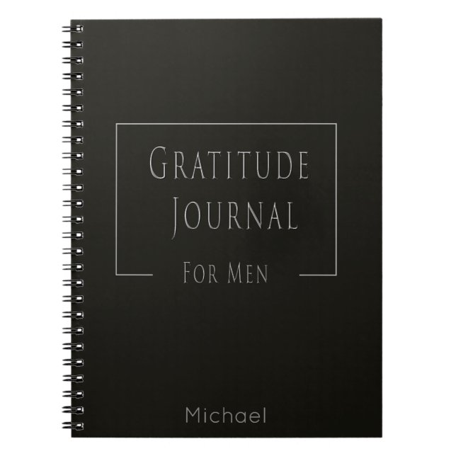Stilvolles Dankeschön Journal für Men Dark Brown Notizblock (Vorderseite)