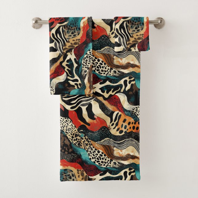 Stilvolles Design für Animal Print Fusion Badhandtuch Set (Insitu)