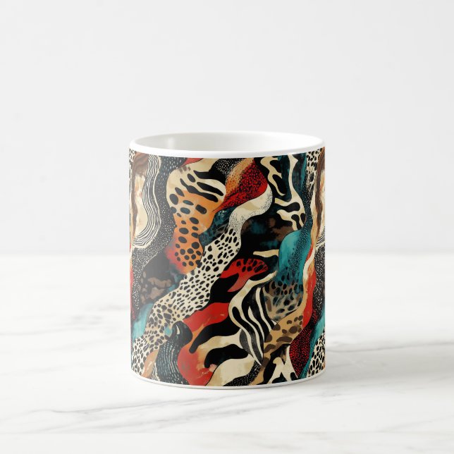 Stilvolles Design für Animal Print Fusion Kaffeetasse (Mittel)