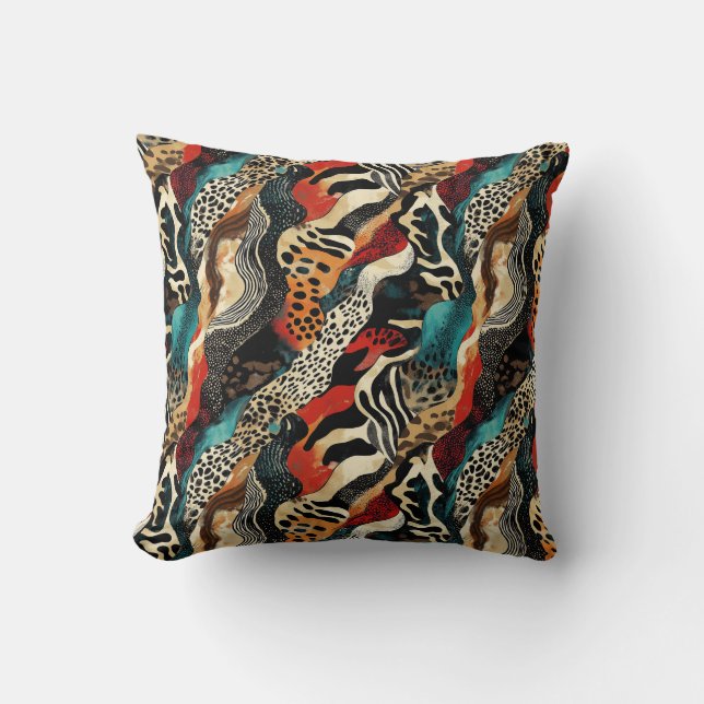 Stilvolles Design für Animal Print Fusion Kissen (Vorderseite)