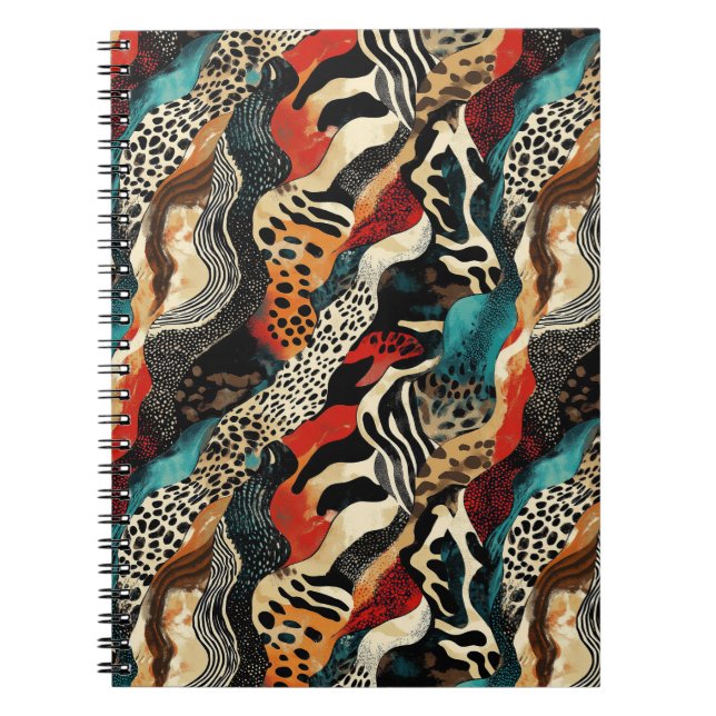 Stilvolles Design für Animal Print Fusion Notizblock (Vorderseite)