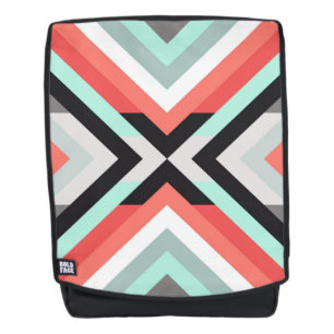 Stilvolles Design für Korallenminze Gray Geometric Rucksack