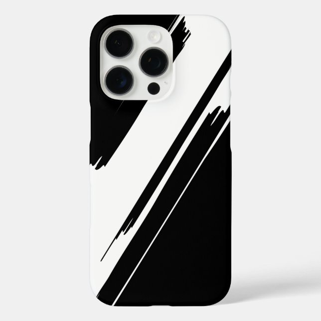Stilvolles Design in Schwarz und Weiß iPhone 16 Pro Hülle (Rückseite)