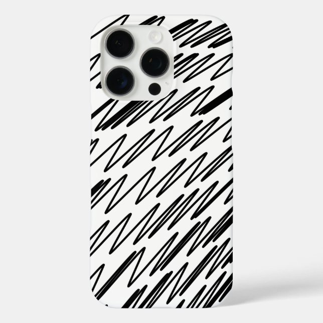 Stilvolles Design in Schwarz und Weiß iPhone 16 Pro Hülle (Rückseite)