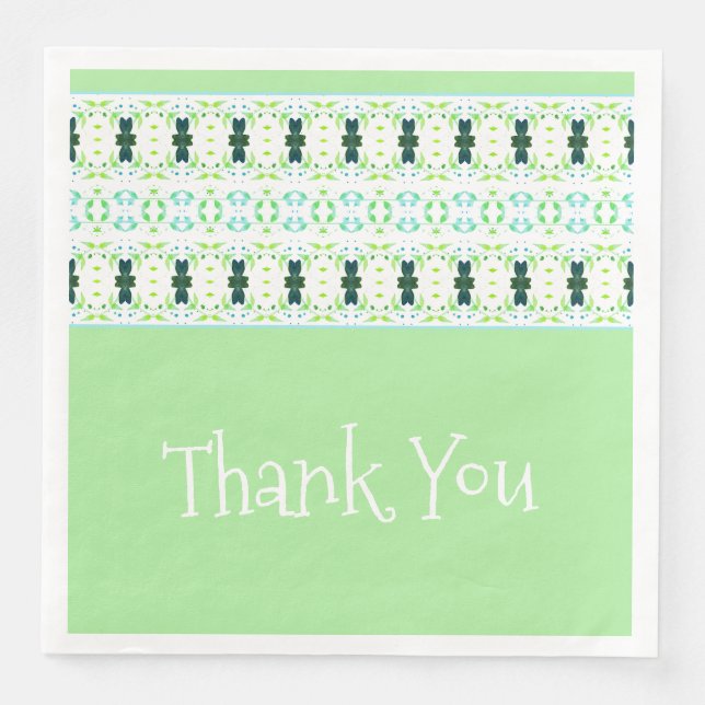 Stilvolles Design mit Aquamarinem Design Serviette (Vorderseite)