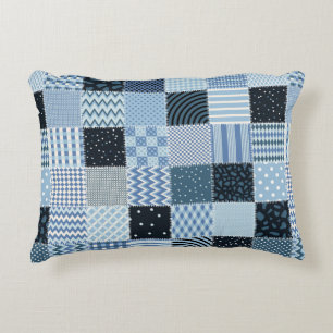 Stilvolles Design. Nahtloses Patchwork-Muster aus  Dekokissen
