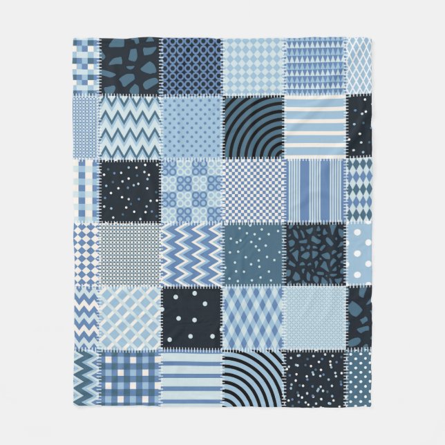 Stilvolles Design. Nahtloses Patchwork-Muster aus  Fleecedecke (Vorderseite)