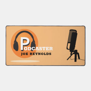 Stilvolles Design, Podcaster, Podcast Schreibtischunterlage
