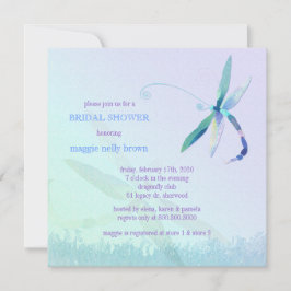 Stilvolles Dragonfly Lila Brautparty Einladung
