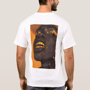 Stilvolles Ebony Man mit Dekorations-T - Shirt