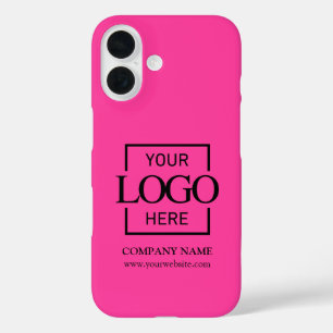 Stilvolles einfaches rosa Geschäftsfirmenlogo Appl iPhone 16 Hülle