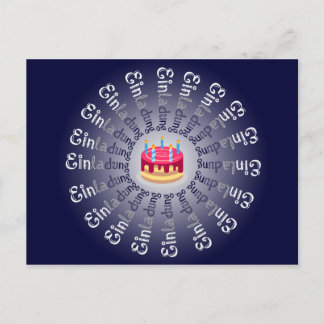 Stilvolles Einfrage zum Geburtstag Einladungspostkarte