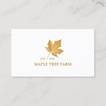 Stilvolles elegantes Gold Ochre Maple Leaf Logo