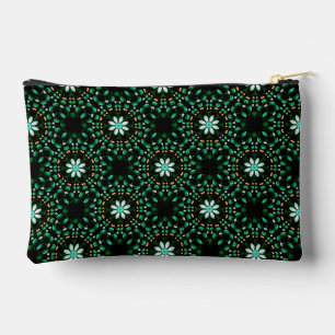 Stilvolles Emerald & Pearl Abstrakt Dot Art Muster Zubehörtasche