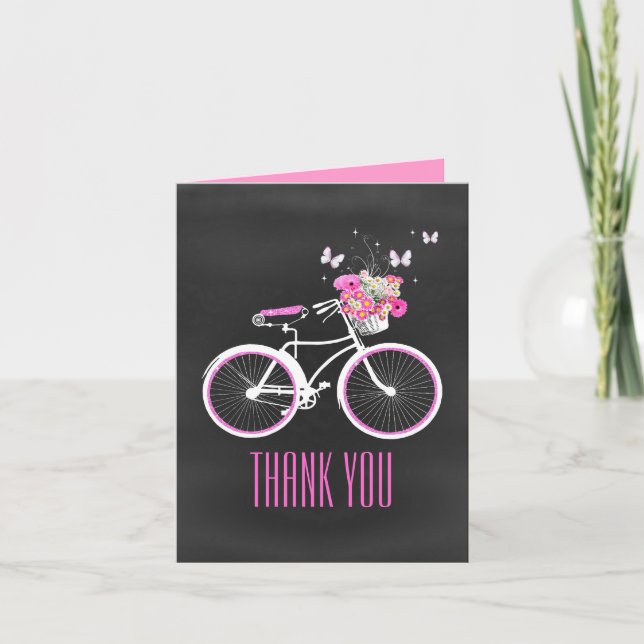 Stilvolles Fahrrad danken Ihnen Anmerkungs-Karte Dankeskarte (Vorderseite)