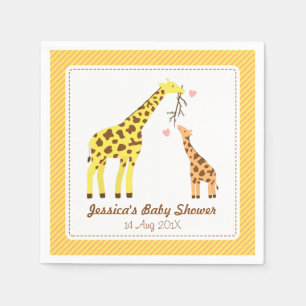 Stilvolles farbenfrohes Giraffe Calf Baby Shower P Serviette