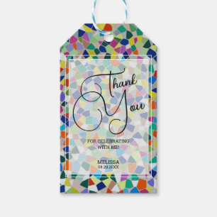 Stilvolles farbenfrohes Mosaik Danke Geschenkanhänger