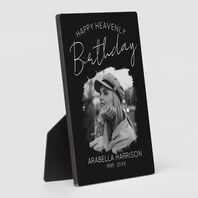 Stilvolles Foto Birthday Memorial Fotoplatte (Seite)