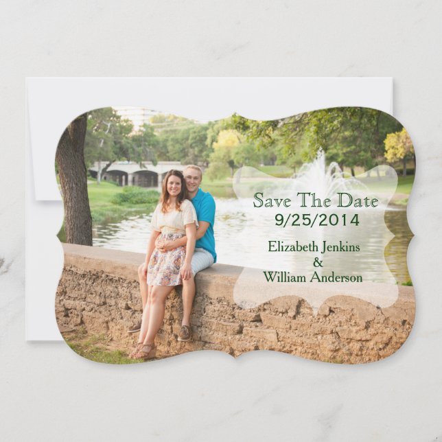 Stilvolles Foto Hochzeit Speichern Sie die Datumsk Save The Date (Vorderseite)