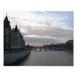 Stilvolles Foto Print mit schönem Sonnenuntergang 