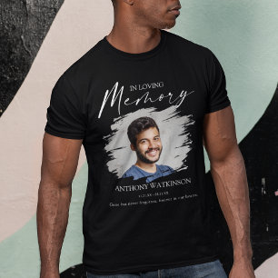 Stilvolles Front- und Rückseiten-Foto Trauer-T-Shi T-Shirt