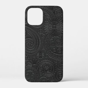 Stilvolles geätztes modernes schwarzes Paisley-Blu Case-Mate iPhone Hülle
