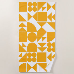 Stilvolles gelbes, modernes geometrisches Muster Strandtuch