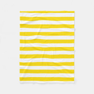 Stilvolles gelbes Weiß Stripes dekorative Fleecedecke