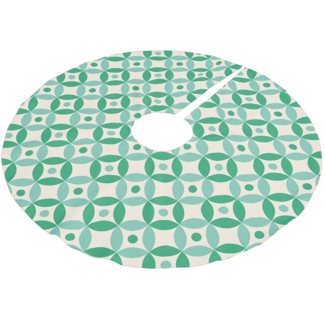 Stilvolles geometrisches Muster für mittlere Mod i Polyester Weihnachtsbaumdecke (Schrägansicht)