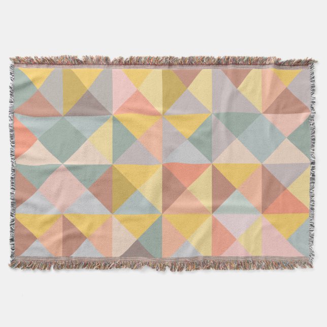 Stilvolles geometrisches Muster in erdigen neutral Decke (Vorderseite)