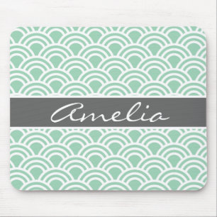 Stilvolles geometrisches Muster mit Namen Mousepad