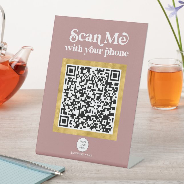 Stilvolles Geschäftszeichen des QR-Codes für moder Sockelschild (In Situ)