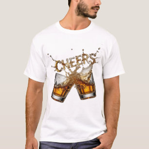 Stilvolles Gold CHEERS Shirt-Design T-Shirt