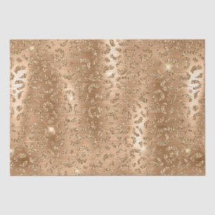 Stilvolles Gold-Glitter-Wild-Leoparden-Flecken-Mus Seidenpapier
