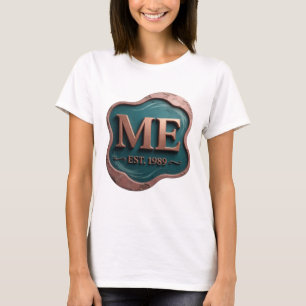 Stilvolles Gold ME EST 1989 Grafikdesign T-Shirt