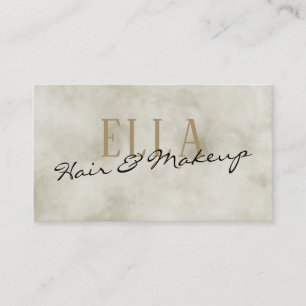 Stilvolles Gold Watercolor Haare Makeup Visitenkarte