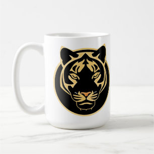 Stilvolles Golden Tiger Logo-Design Kaffeetasse