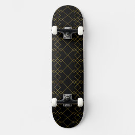 Stilvolles goldenes geometrisches Box-Design Schwa Skateboard