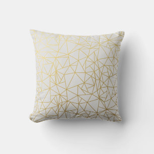 Stilvolles goldenes geometrisches Muster Kissen