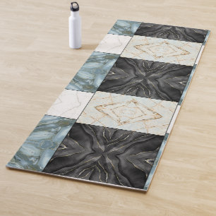 Stilvolles goldfarbenes Marmormuster Yogamatte