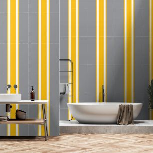 Stilvolles Grau Golden Orange Weiße Rennstreifen Tapete