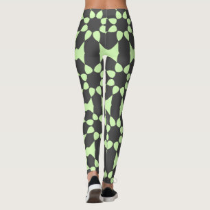 Stilvolles, grau-olivfarbenes Muster Leggings