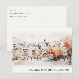 Stilvolles Greenville South Carolina Landschaft Re Postkarte