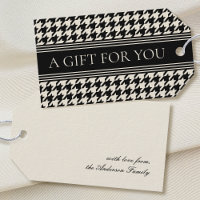 Stilvolles Hahnentrittmuster Black Off White Elega