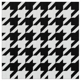 Stilvolles Hahnentrittmuster Schwarz-weiß Geometri Stoff