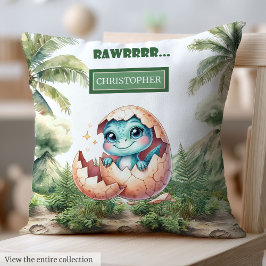 Stilvolles Hatching Bald Baby Dinosaur Baby Kissen